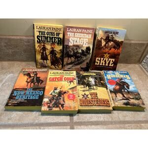 Lauran Paine Book Lot, Westerns, Paperbacks, Cowboys, Historical, Wild West